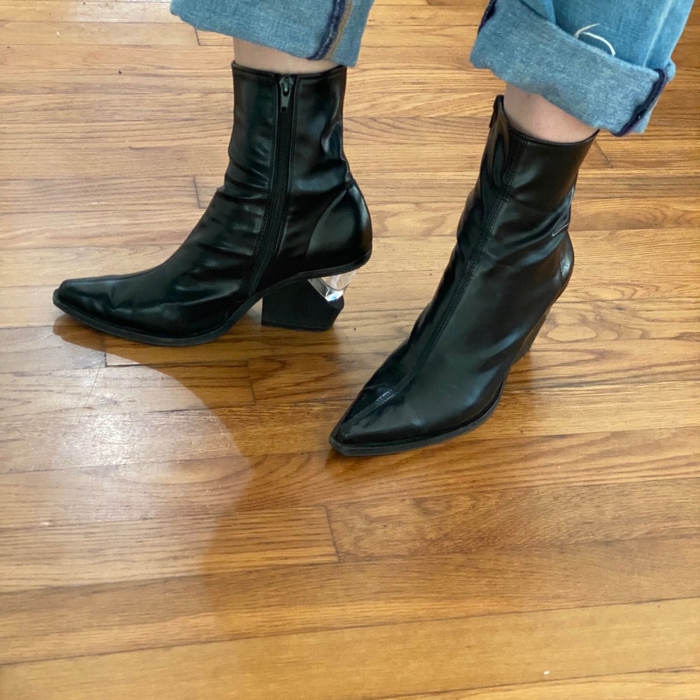 Jeffrey Campbell Booties with clear heel size 7.5